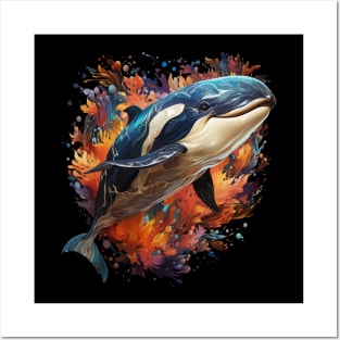 Orca Rainbow Posters and Art